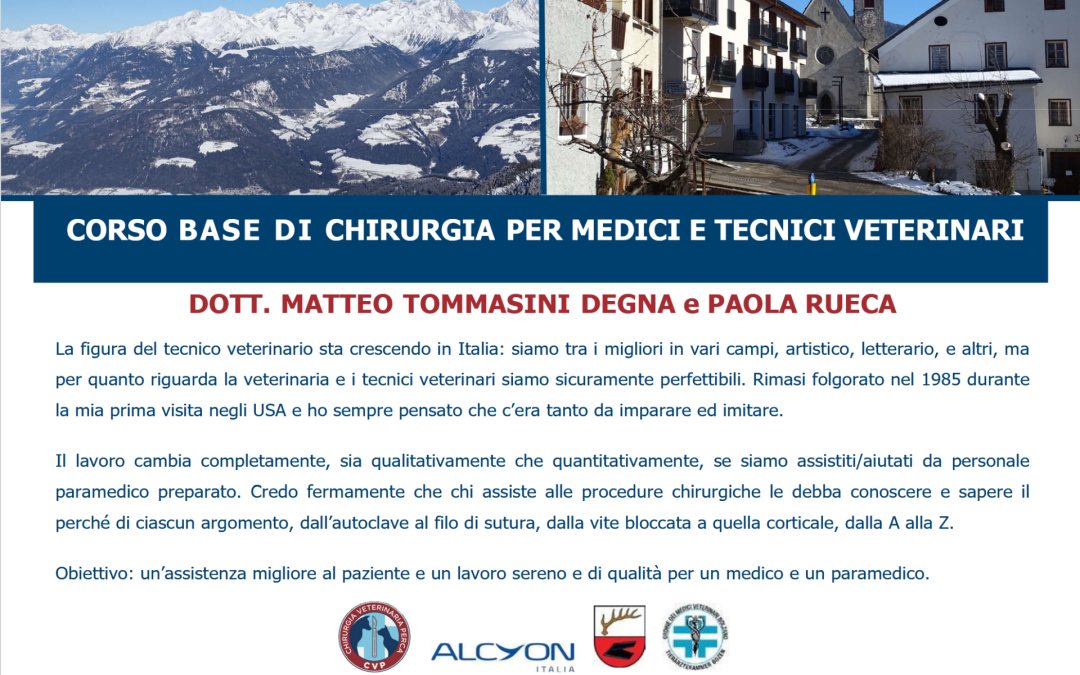 Corso Base di Chirurgia per Medici e Tecnici Veterinari